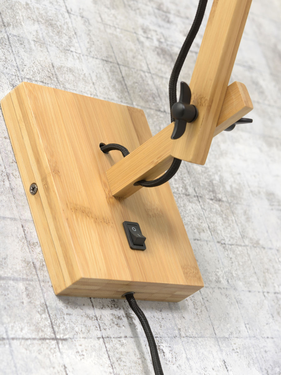 Wandl Kalimantan Bambus natur Schirm schwarz nat 44 cm