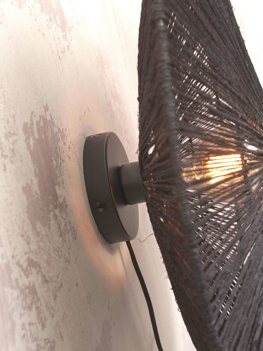 Wandleuchte Iguazu S Scheibe schwarz 40 cm