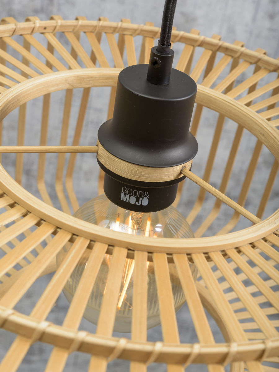 Stehleuchte Bromo natur 207cm Schirm 60x18cm natur L