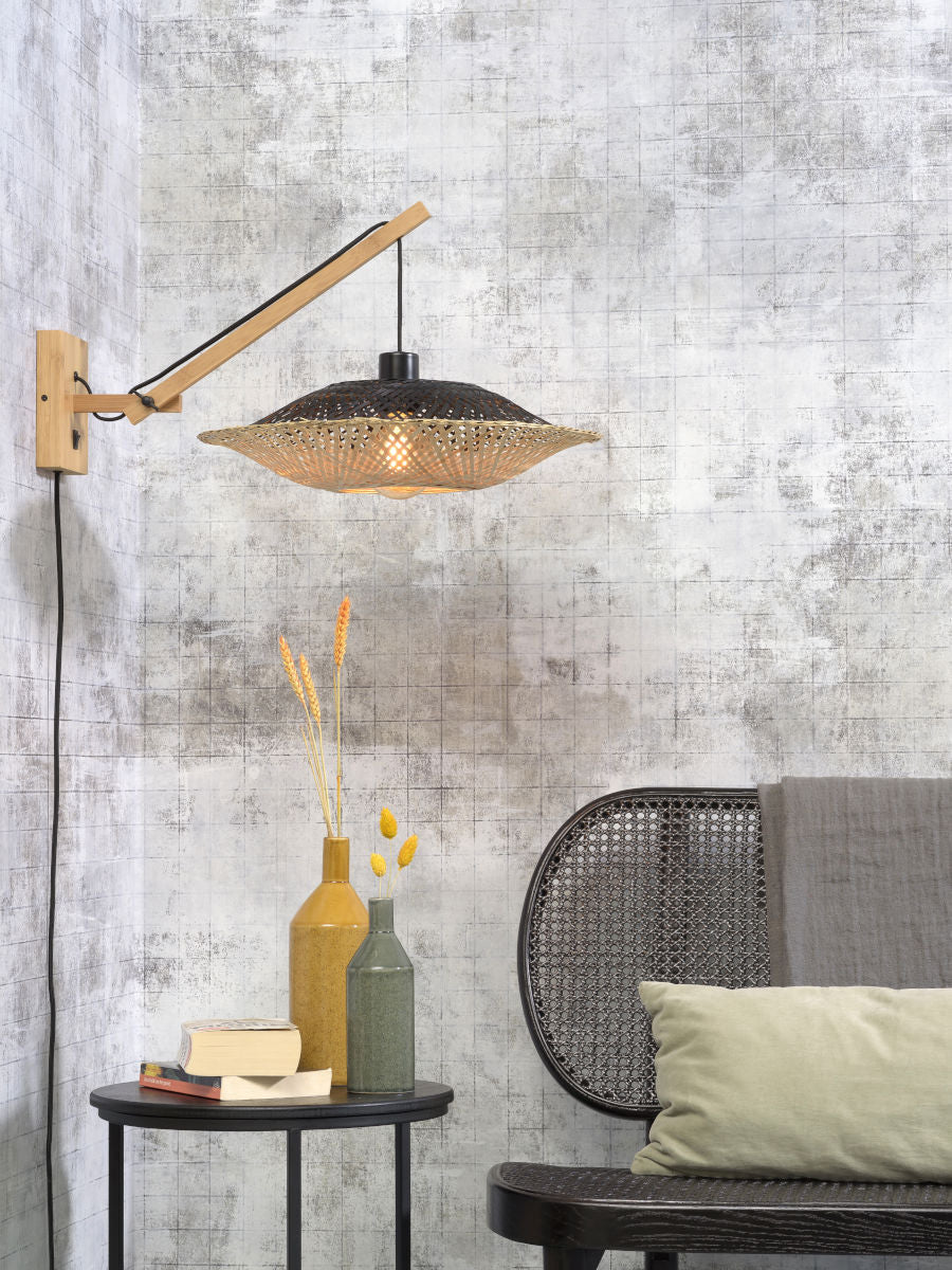 Wandl Kalimantan Bambus natur Schirm schwarz nat 44 cm