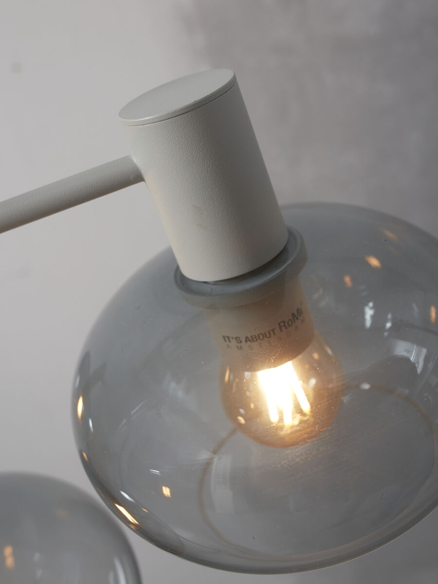 Hängeleuchte Bologna 4 Arm farbverl h grau