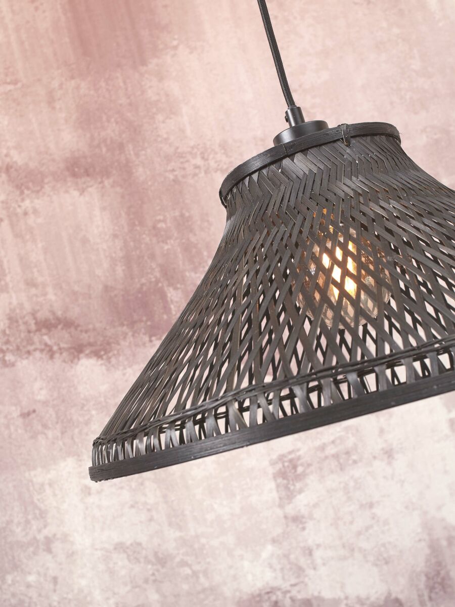 Hängeleuchte Tahiti schwarz 45 cm