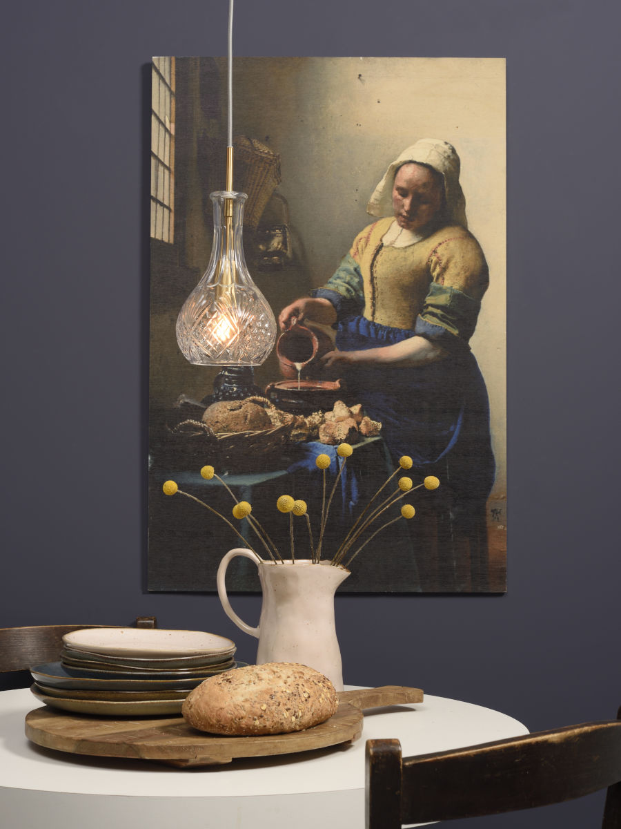 Hängeleuchte Glas Brussels transparent gold Tropfen