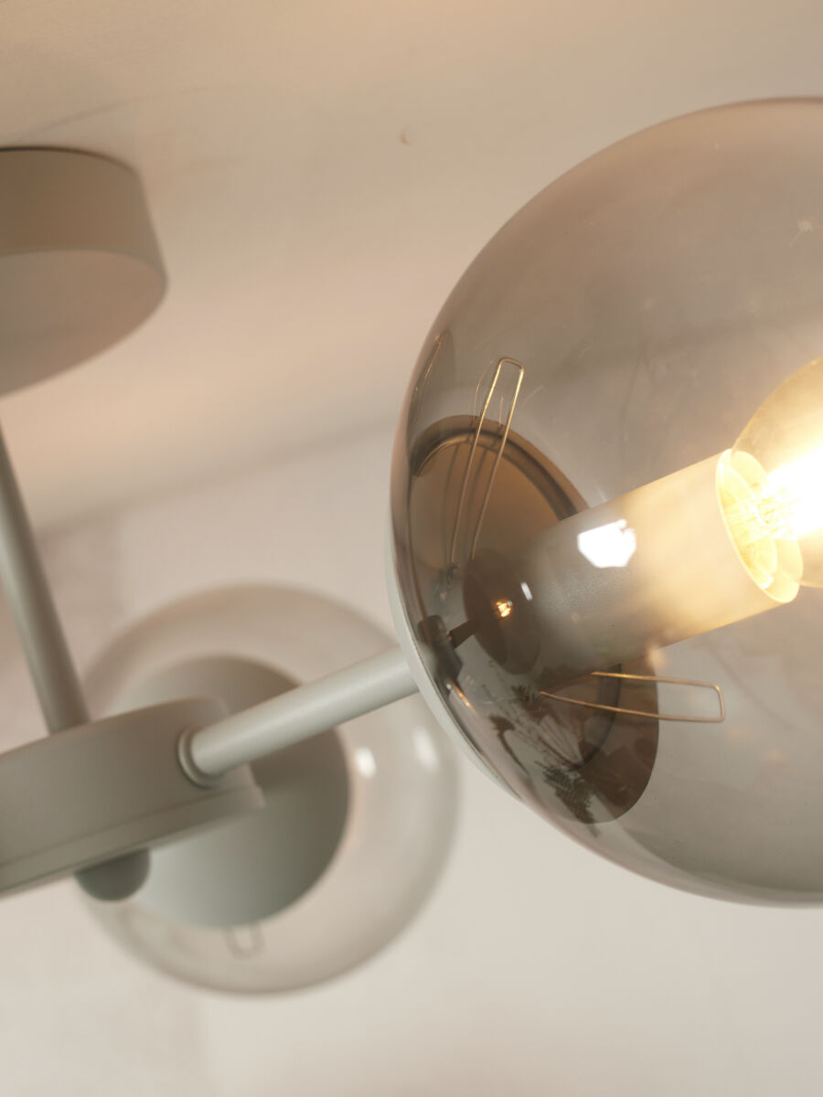 Deckenleuchte Aspen 3 armig hellgrau