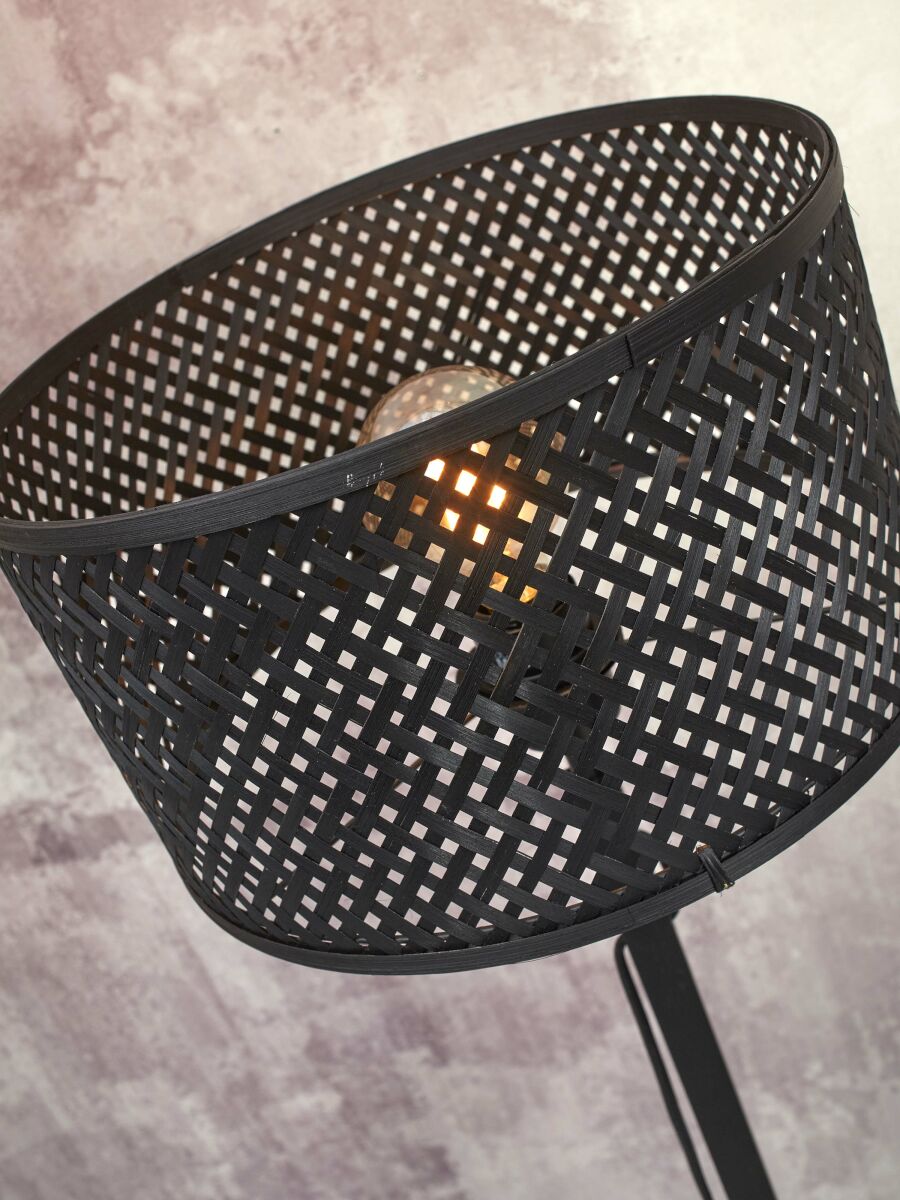 Tischleuchte Java rechteckig schwarz schwarz 32 cm