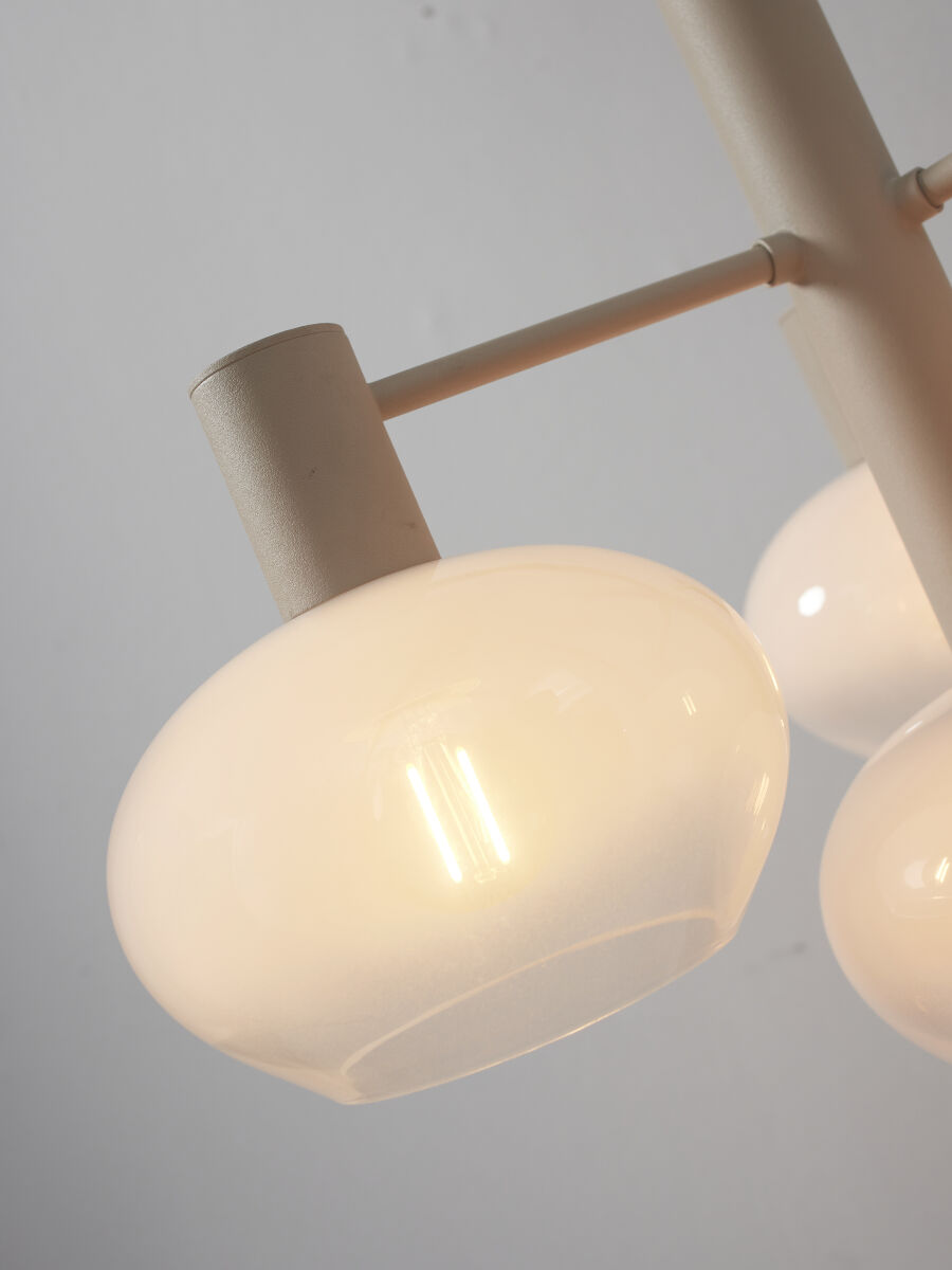 Hängelampe Bologna 4 Arme Farbausführung Milchweiss