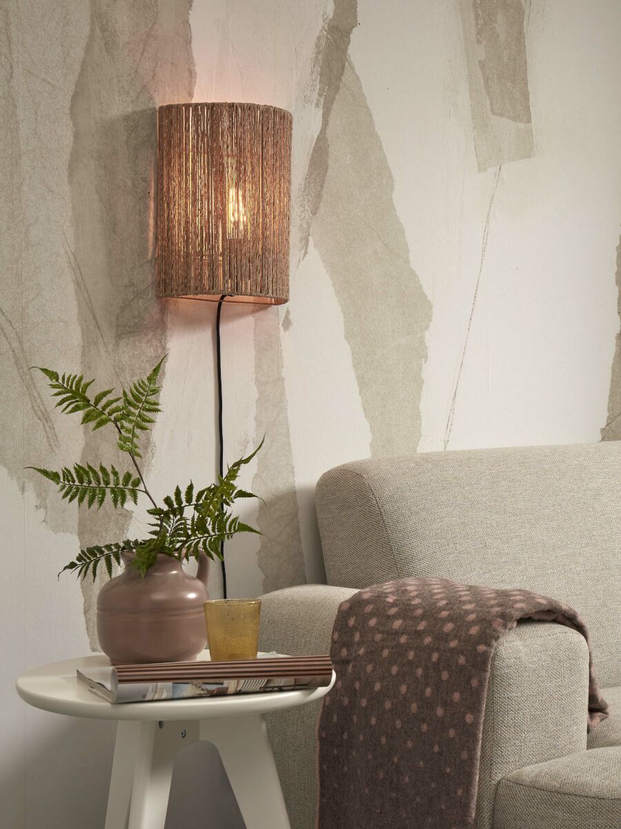 Wandleuchte Iguazu halb 32cm natur L