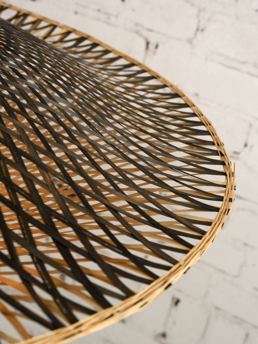 Hängeleuchte Kalimantan Bambus flach 87 cm