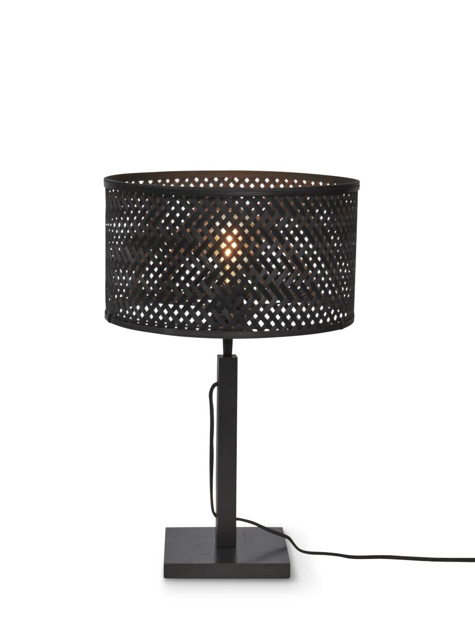 Tischleuchte Java rechteckig schwarz schwarz 32 cm