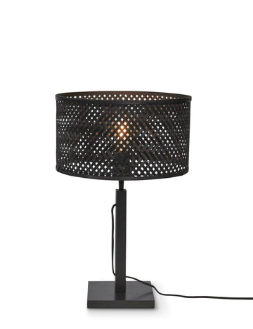 Tischleuchte Java rechteckig schwarz schwarz 32 cm