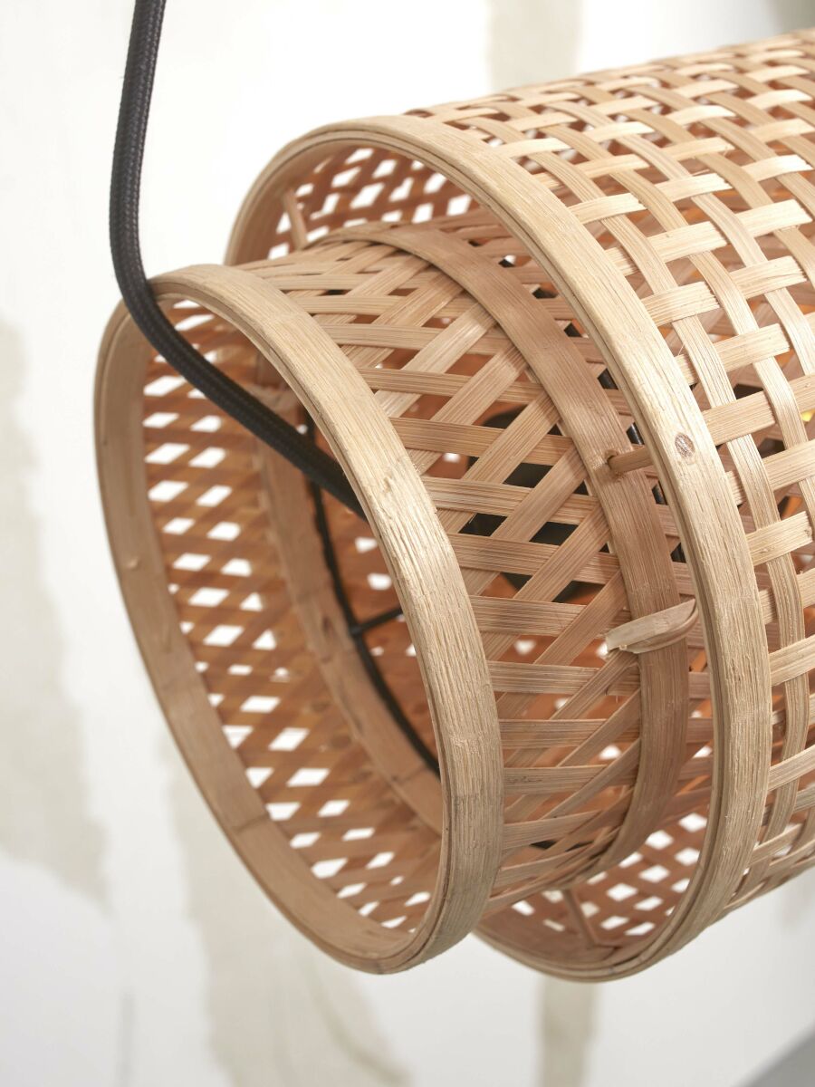 Hängeleuchte Bhutan Zylinder 85cm Natur