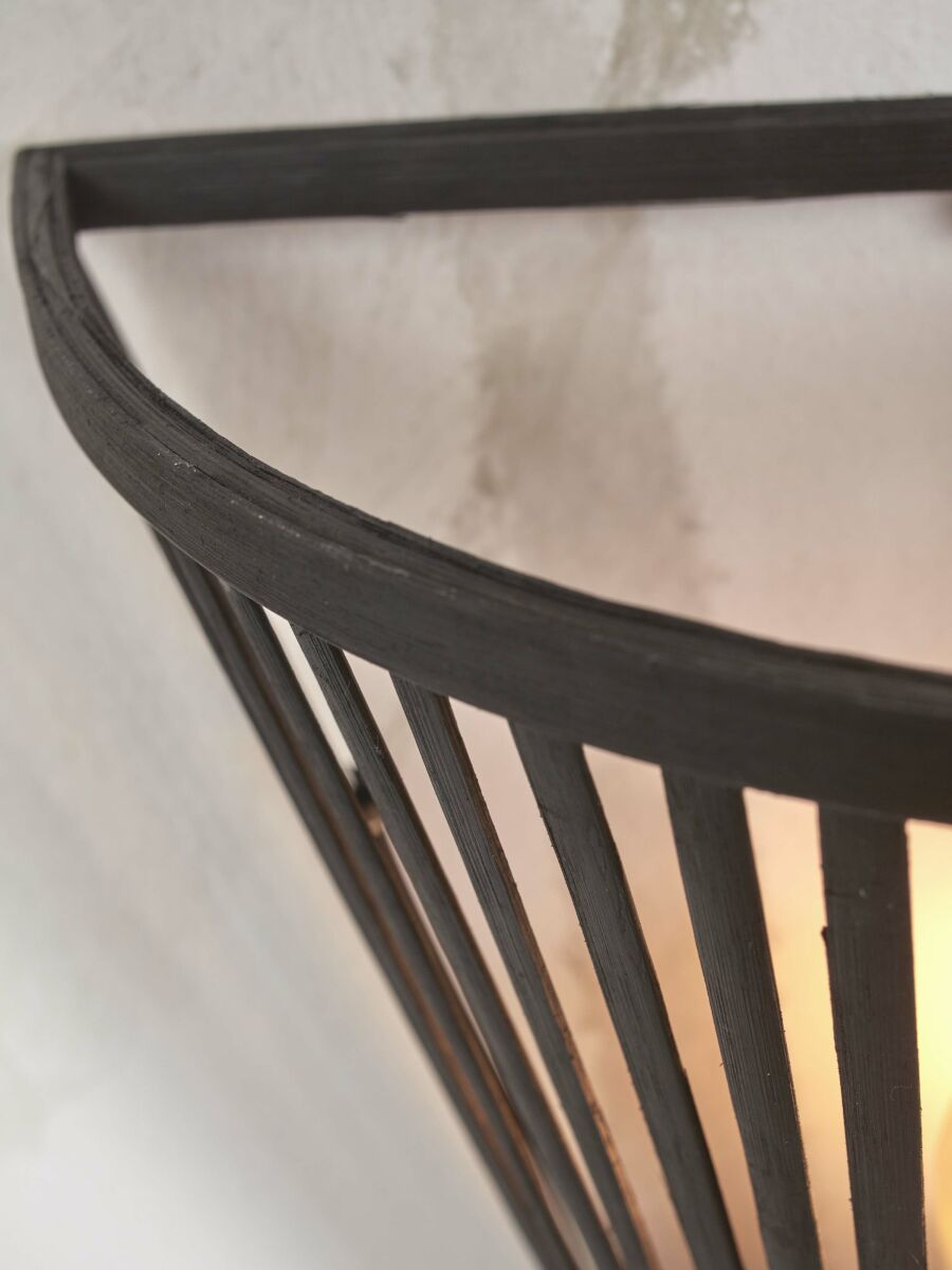 Wandleuchte Merapi konisch schwarz 30 cm