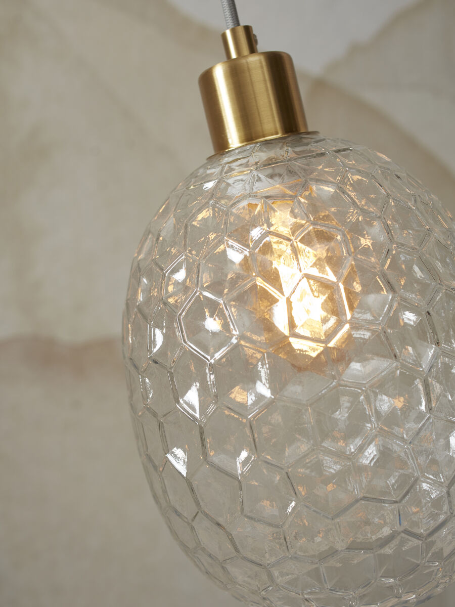 Hängeleuchte Glas Venice oval transparent