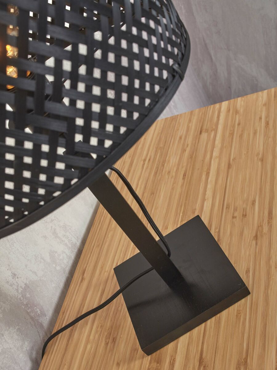 Tischleuchte Java rechteckig schwarz schwarz 32 cm