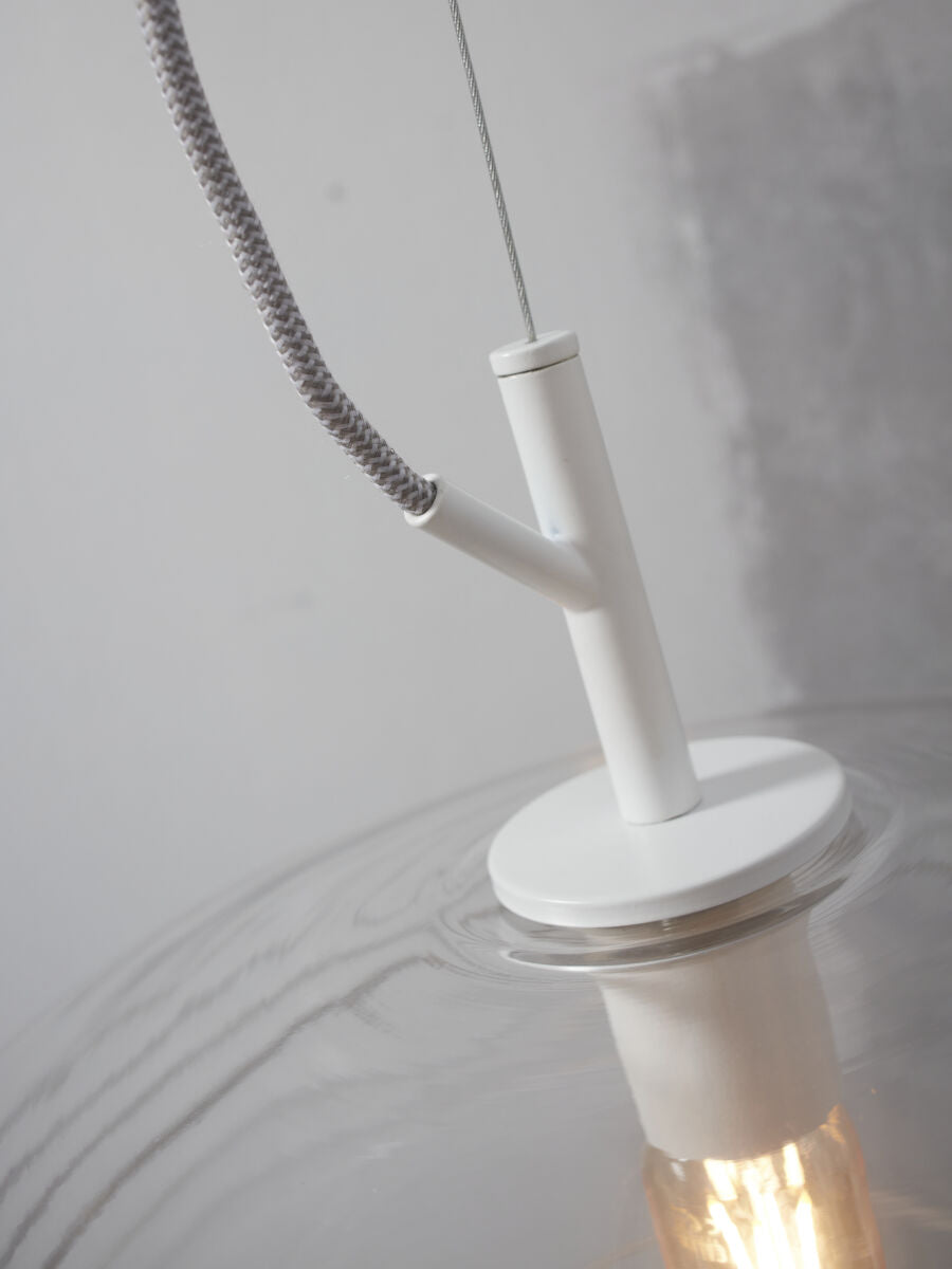 Hängeleuchte Glas Verona gerippt transparent