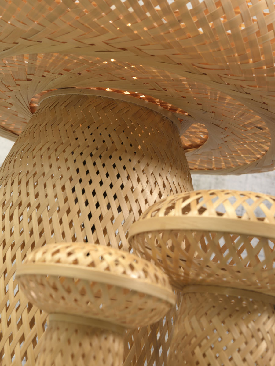 Tischleuchte Palawan h 40x40cm natur Set 3