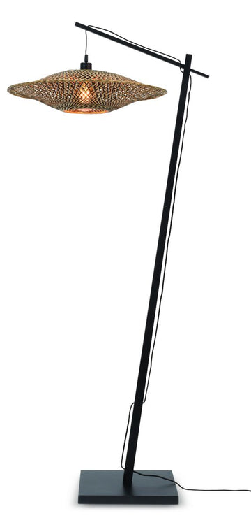 Stehleuchte Bali schwarz schwarz natur 60 cm