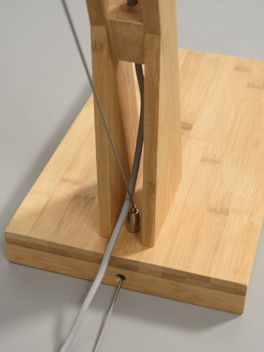 Stehleuchte Montblanc Bambus Leinen dunkel 47 cm