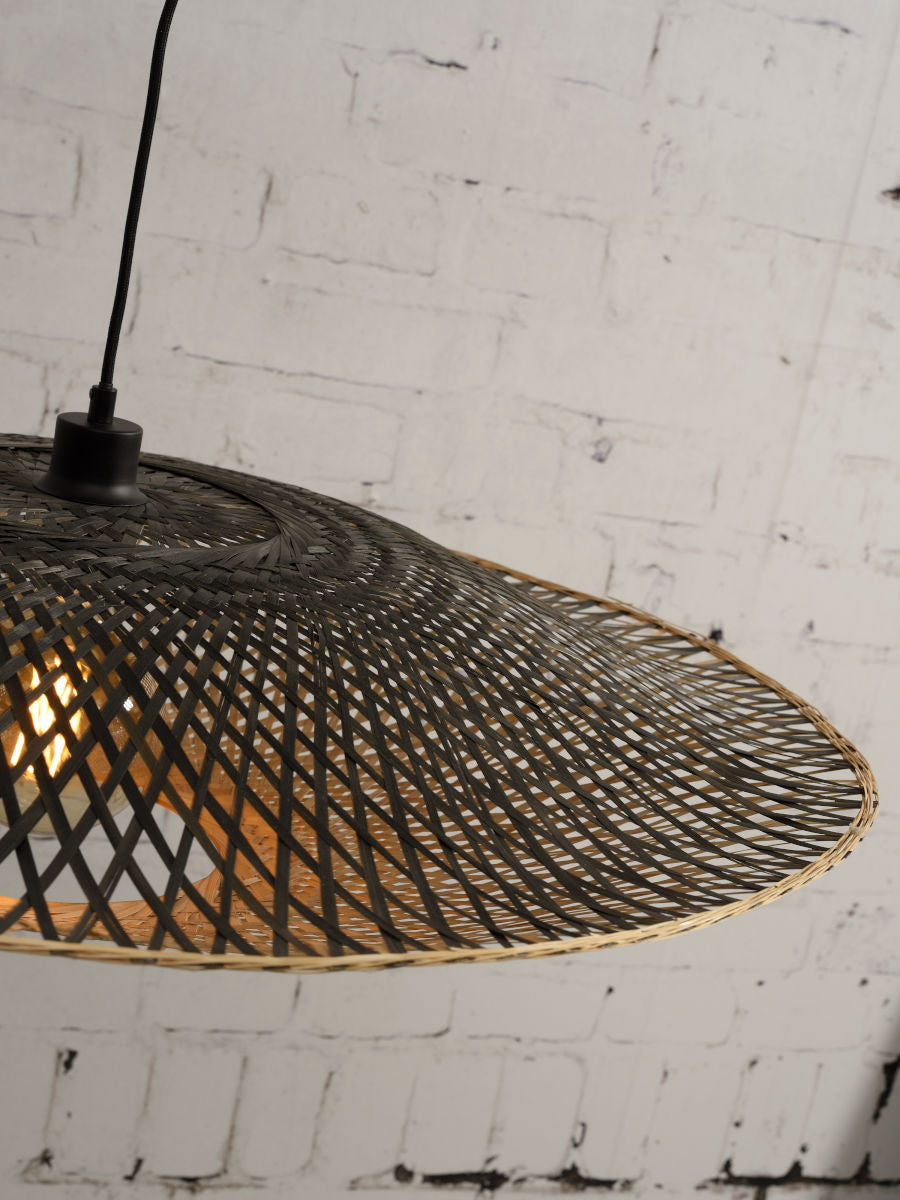 Hängeleuchte Kalimantan Bambus flach 87 cm