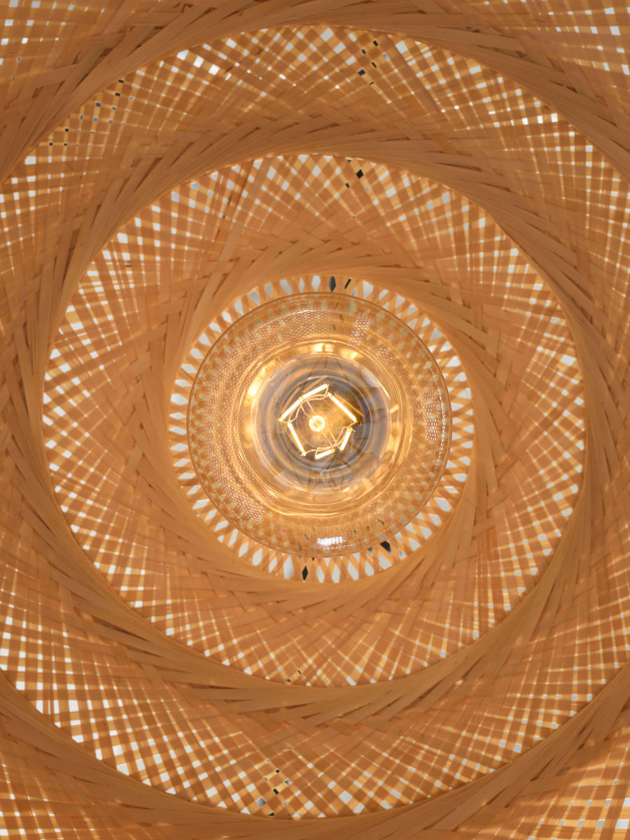 Hängeleuchte Palawan Bambus 2 Schirmen natur