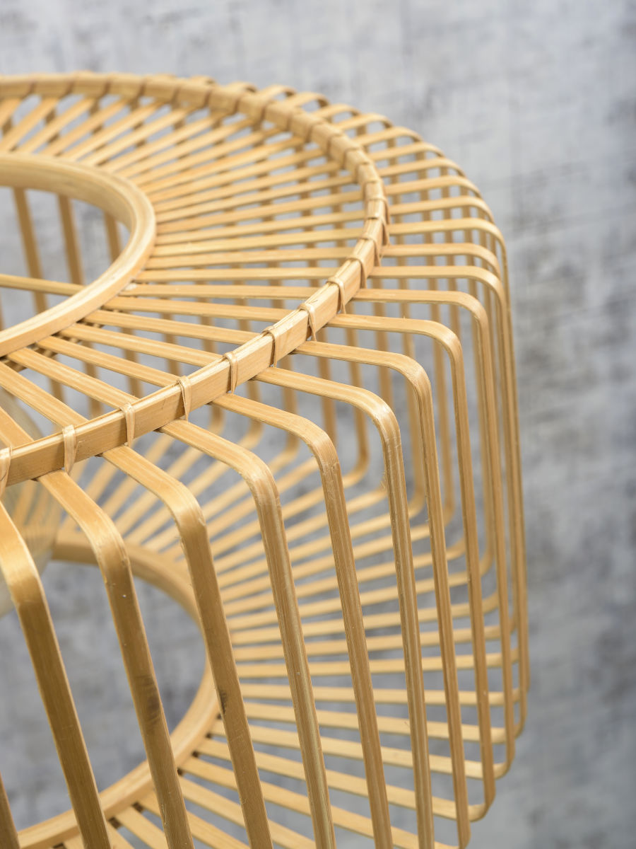 Deckenleuchte Bromo rund Diam 60x18cm natur L