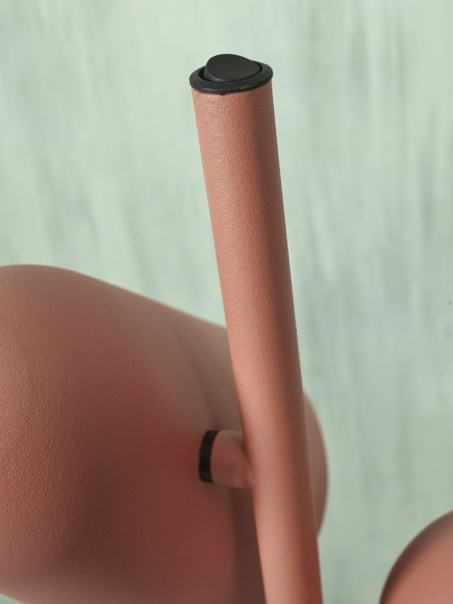 Stehleuchte Eisen Salamanca 2 Schirmen H 145x28cm terra