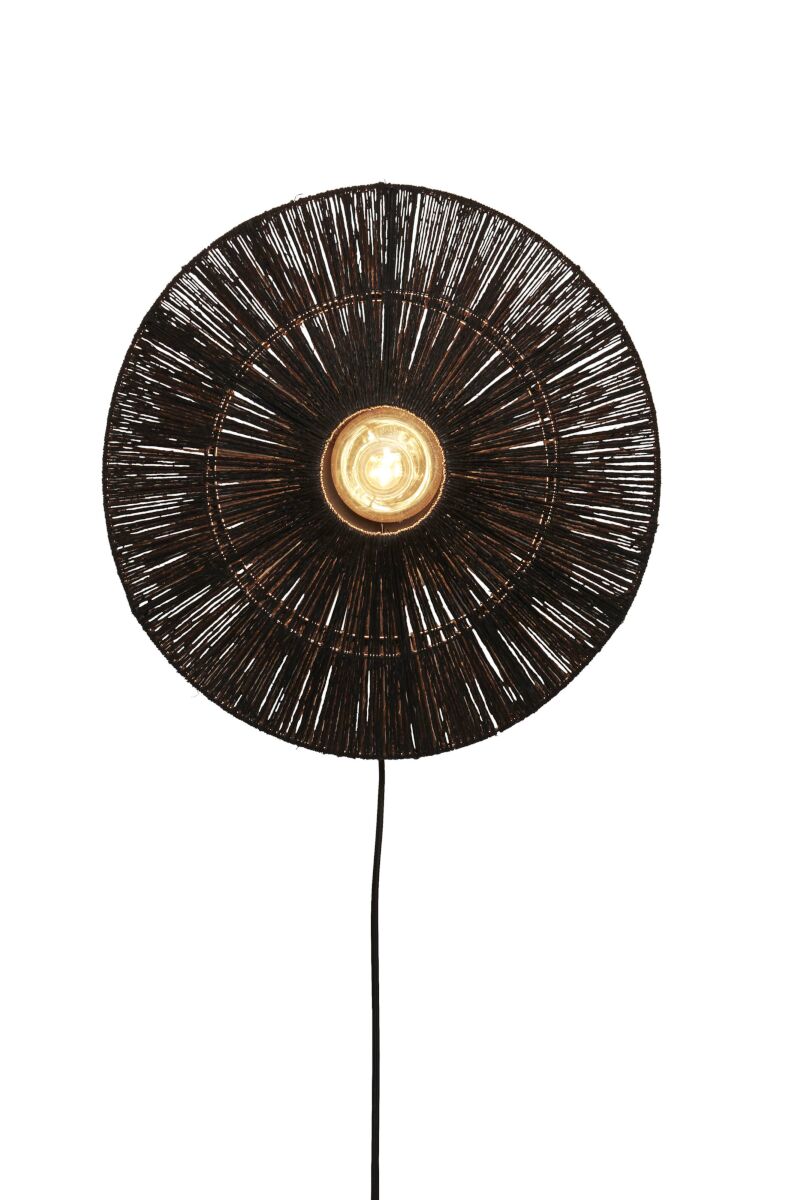 Wandleuchte Iguazu S Scheibe schwarz 40 cm
