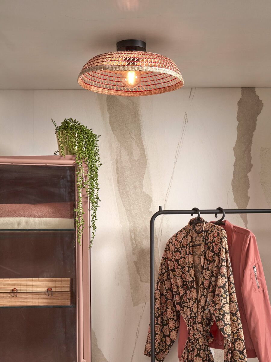 Deckenleuchte Pantanal naturrot