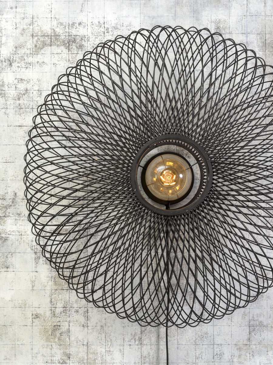 Wandleuchte Cango Ellipse Diam 60x25cm schwarz