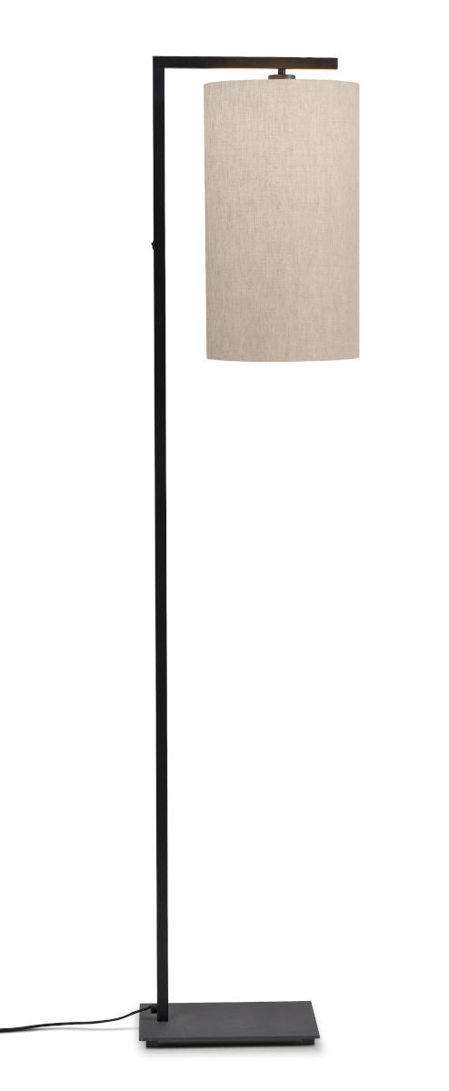 Stehlampe Boston Schwarz Schirm Leinen 25 cm