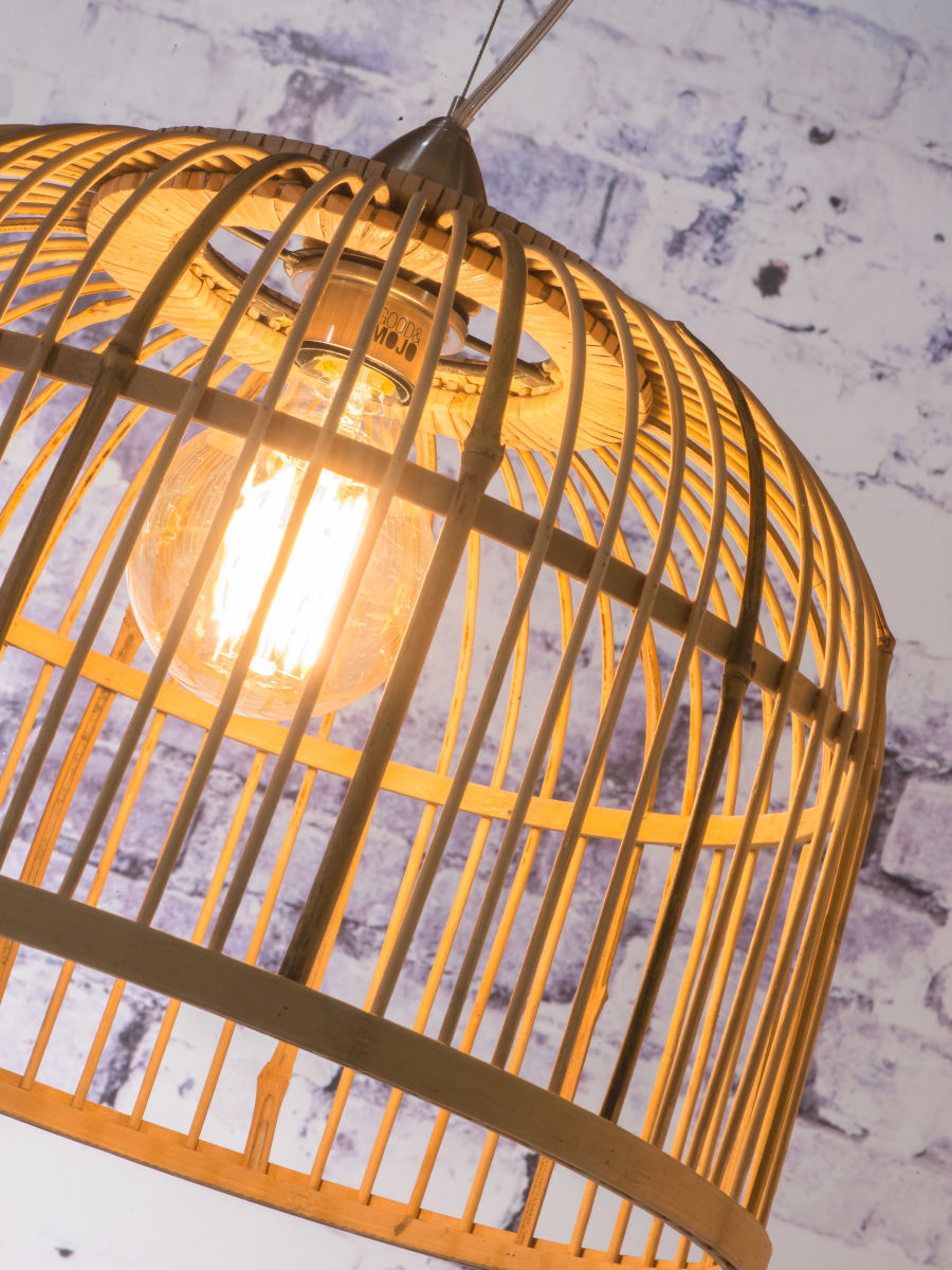 Hängeleuchte Borneo Bambus 2 Schirm natur L