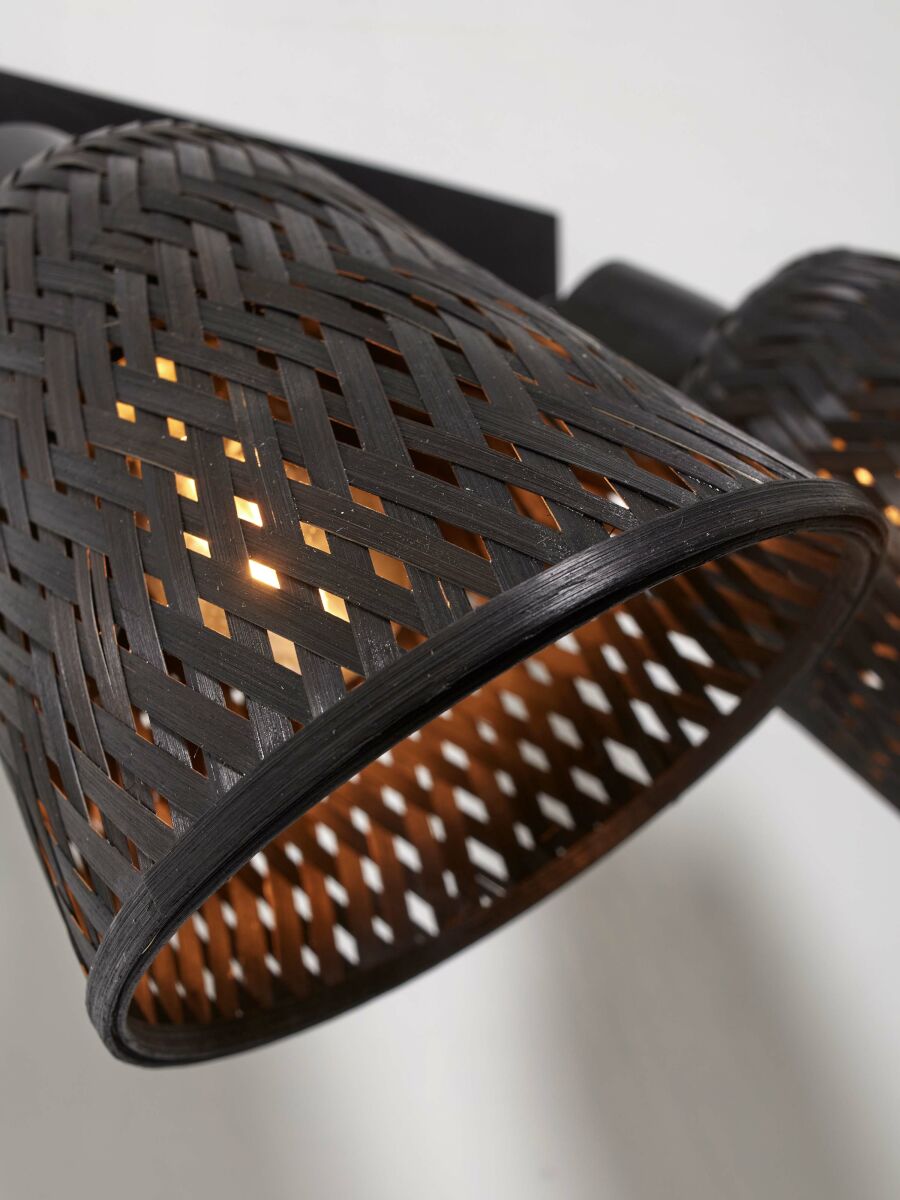 Deckenleuchte Java 2 Schirm schwarz 15 cm