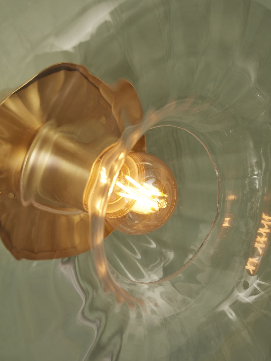 Deckenleuchte Brussels rund gold transparent