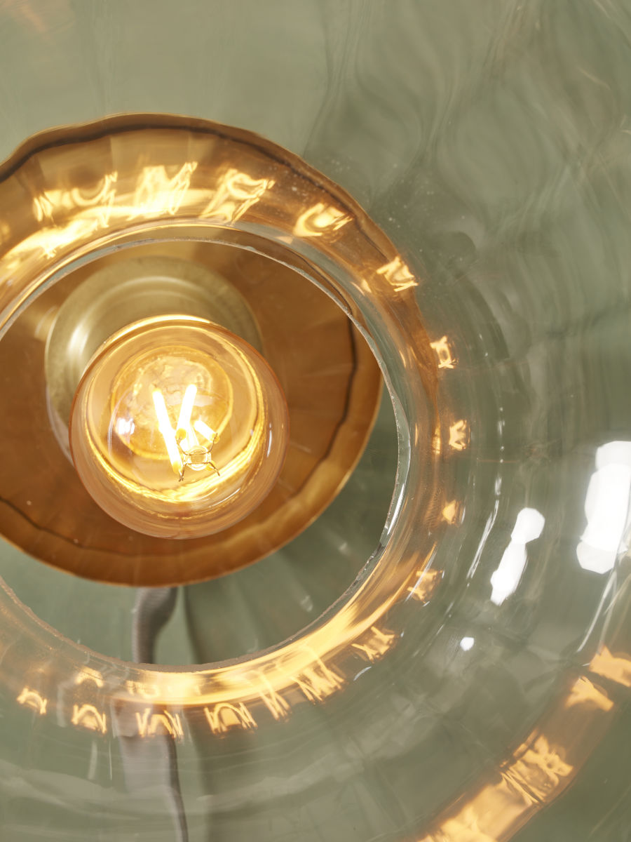 Deckenleuchte Brussels rund gold transparent