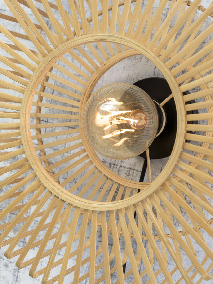 Wandleuchte Bromo rund Diam 40x18cm natur S