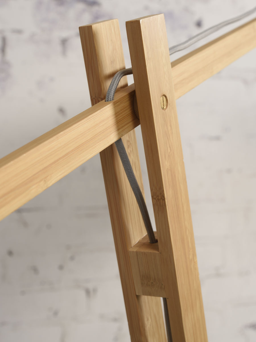 Stehleuchte Iguazu Jute schwarz h 207cm Schirm 50x22cm nature