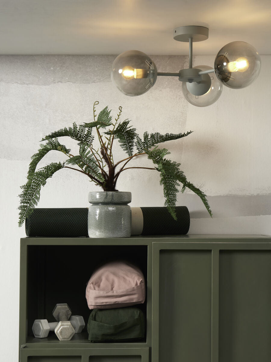 Deckenleuchte Aspen 3 armig hellgrau