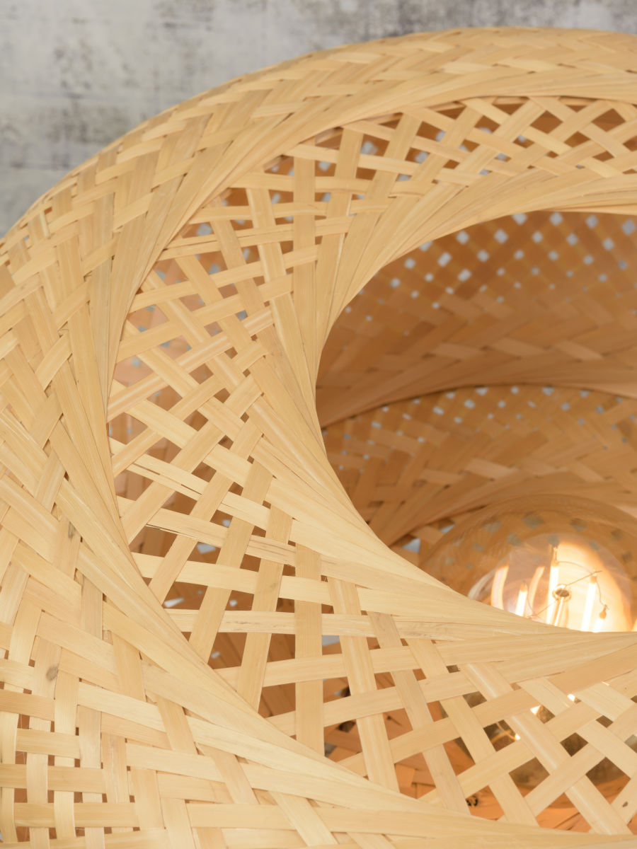 Tischleuchte Palawan h 40x40cm natur Set 3