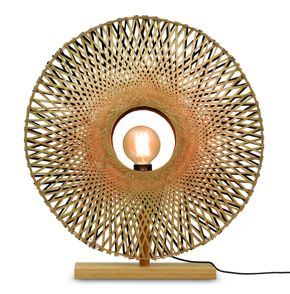 Tischleuchte Kalimantan Bambus vert Diam 60cm schwarz natur L