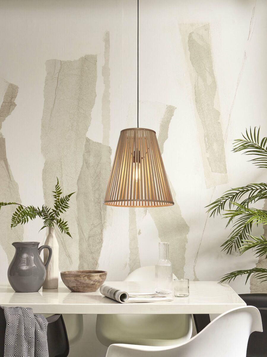 Hängeleuchte Merapi konisch L natur