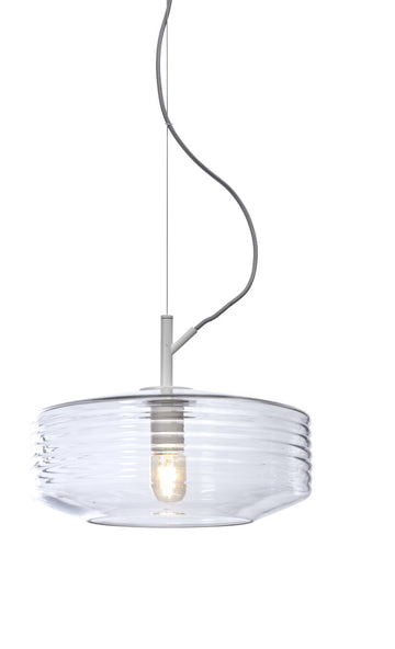 Hängeleuchte Glas Verona gerippt transparent