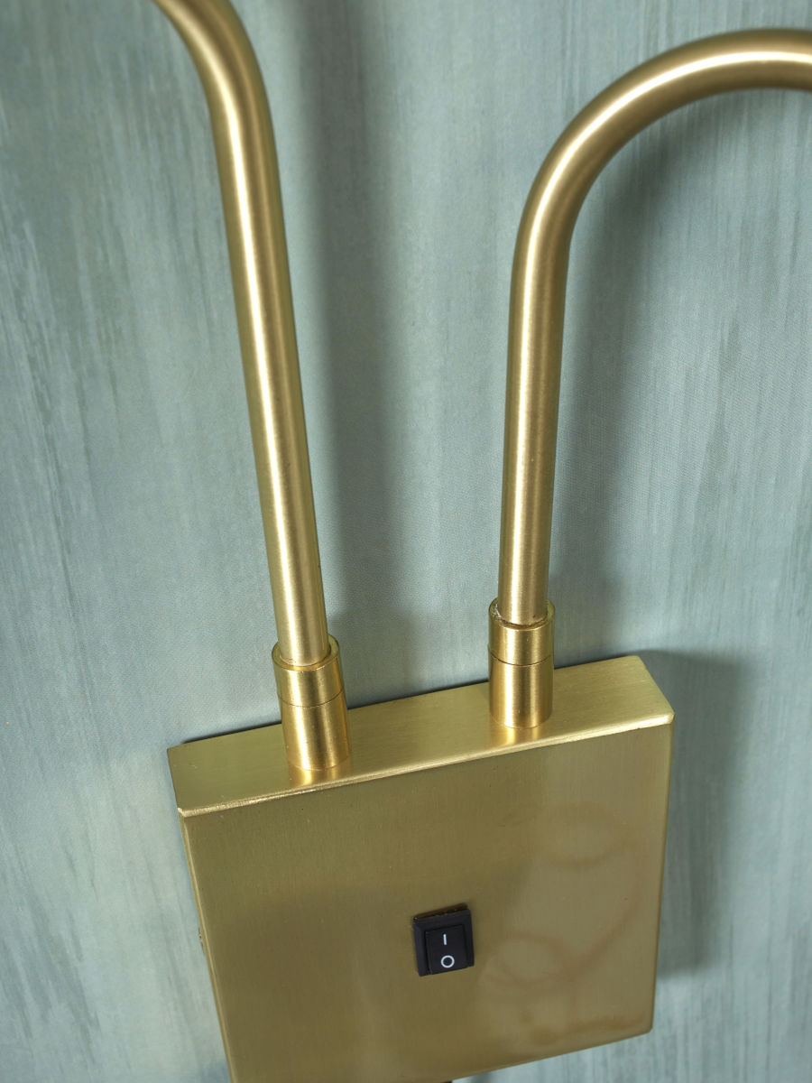 Wandleuchte Eisen Bremen 2 armig gold