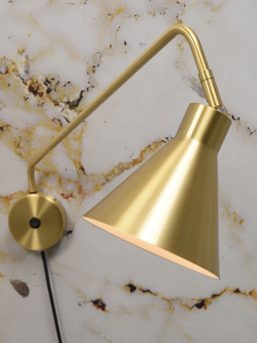 Wandleuchte Eisen Lyon gold