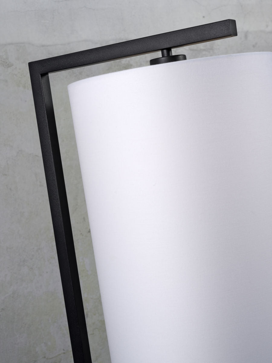 Stehlampe Boston schwarze Schirm weiss 25 cm