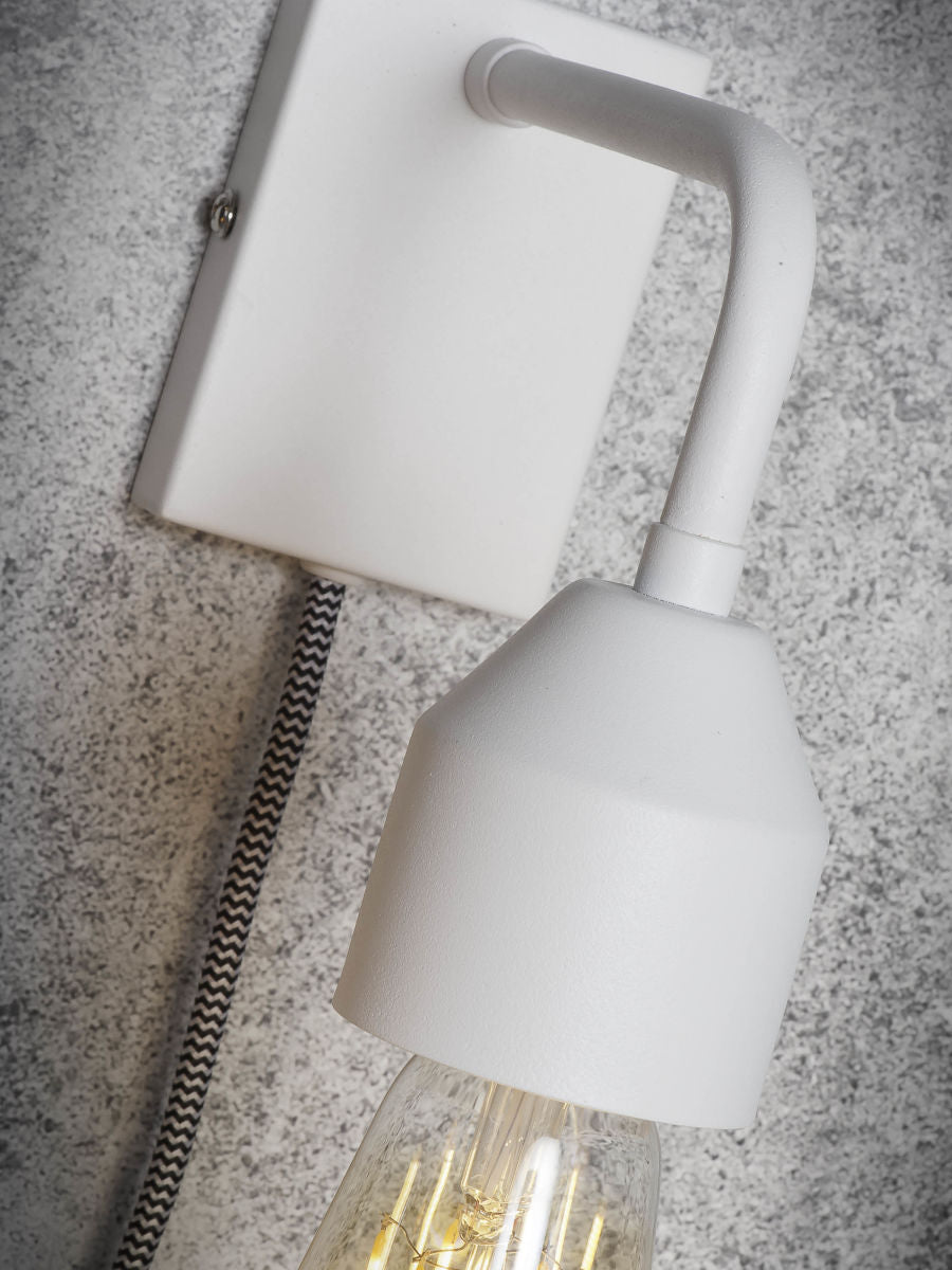 Wandleuchte Eisen Madrid weiss S