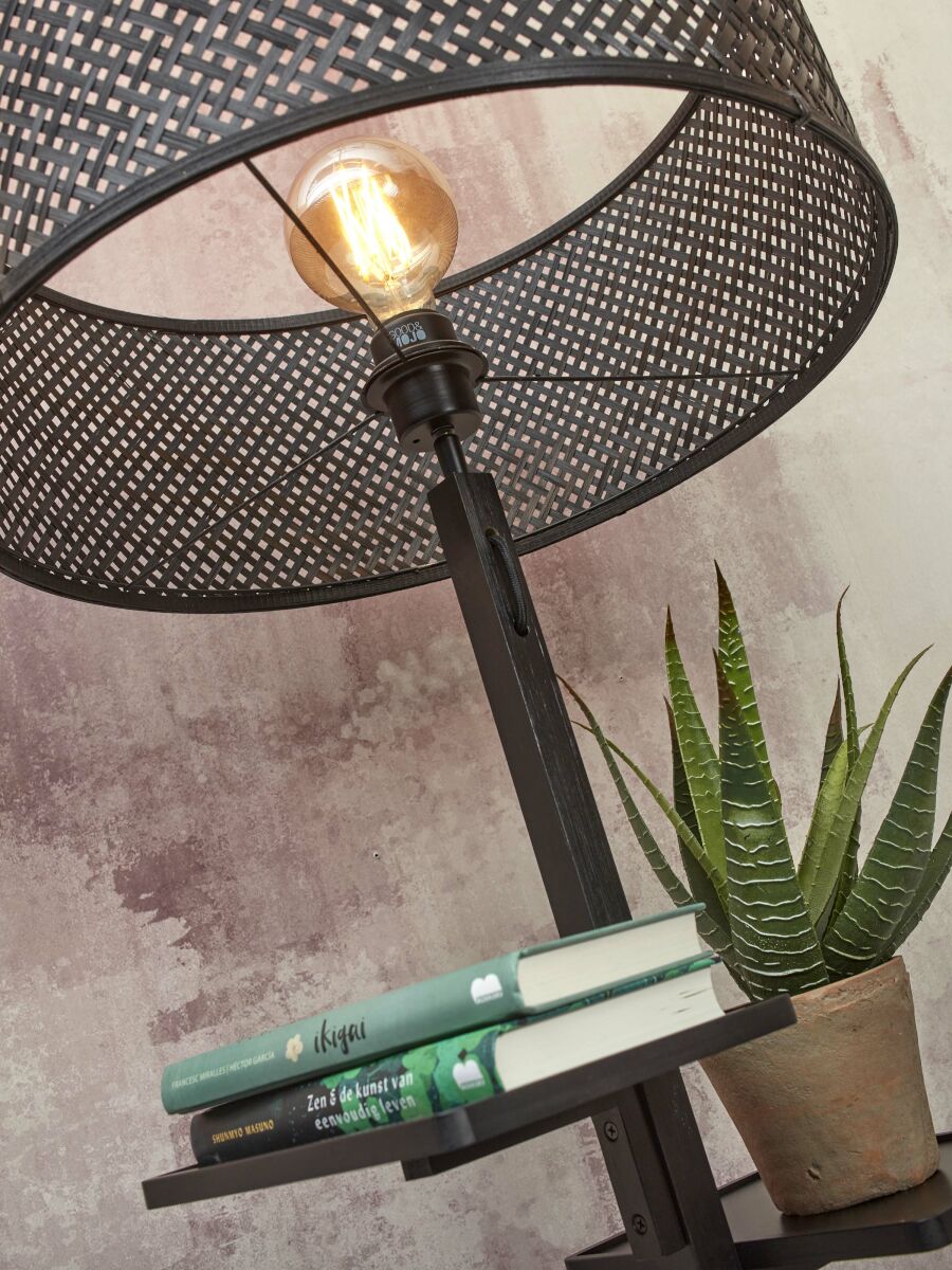 Stehleuchte Java Regal schwarz 50 cm