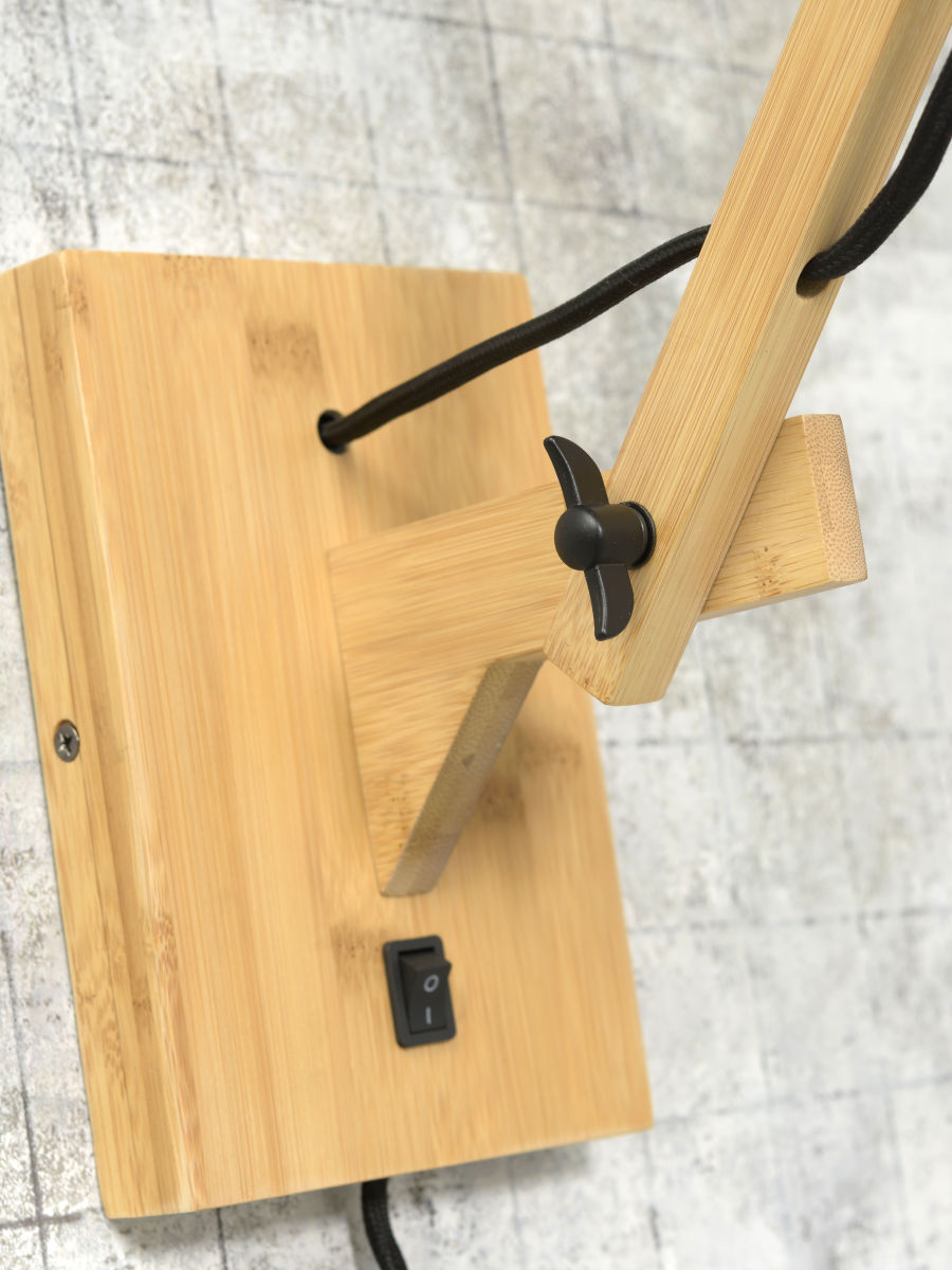 Wandleuchte Palawan natur Schirm 40x15 natur schwarz L