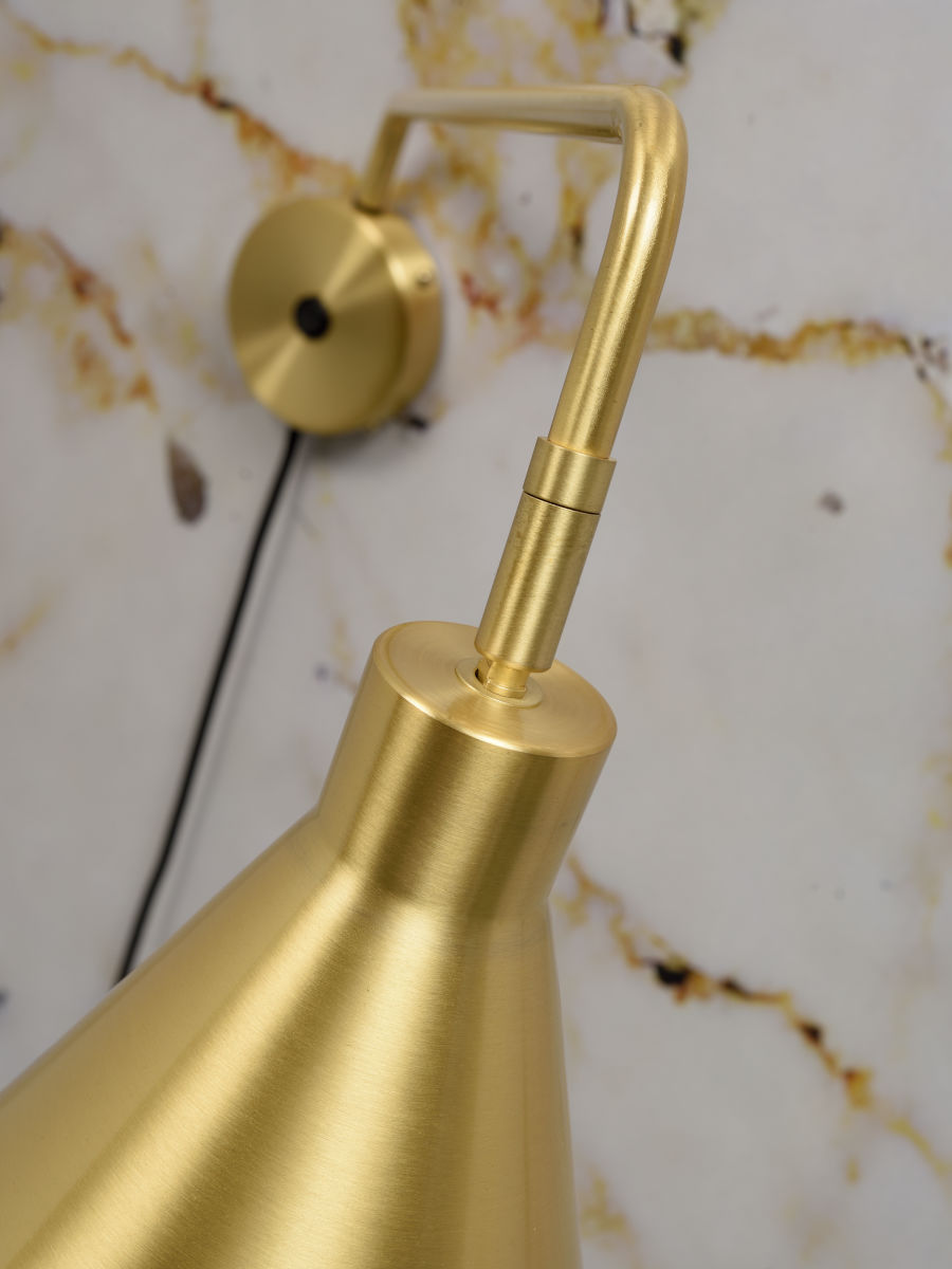 Wandleuchte Eisen Lyon gold