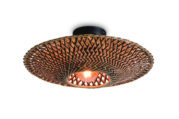 Deckenleuchte Bali schwarz natur S 44 cm