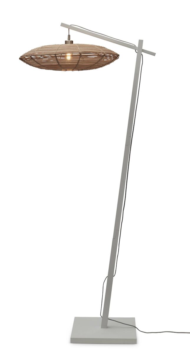 Stehleuchte Tanami L weiss Scheibe natur